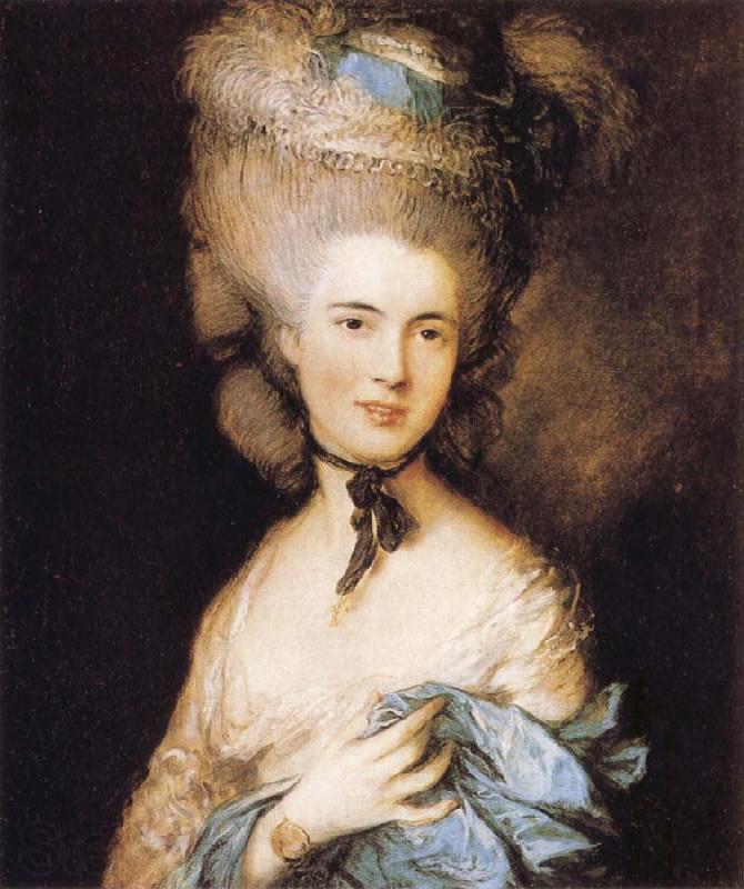Thomas Gainsborough Woman in Blue Norge oil painting art